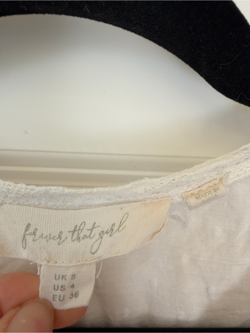 Anthropologie White Lace Button-Front Women's Top - Picture 3 of 4